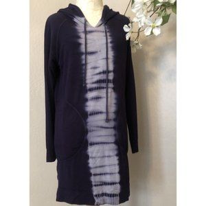 GYPSY GLOBAL WOMENS VILLAGE PURPLE/LAVENDER BOHO HOODIE TUNIC DRESS SIZE S